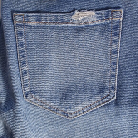 Hollister Womens High Rise Mom Jeans Size 5r 27x27 Blue Denim Distressed - Picture 7 of 8
